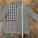 Tribal Women’s Houndstooth Mock Turtleneck 3/4 Sleeve Medium Black Photo 5