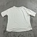 Lululemon  Womens Top Size 8 Short Sleeve White Boxy Athleisure Preppy Logo Photo 0