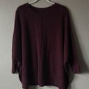 Lou & grey burgundy oversized pullover poncho sweater Photo 1