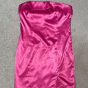 Pink Satin Mini Dress Photo 0