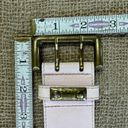 Vintage Light Pastel Pink Wide Leather Belt Size Medium 29 1/2 Photo 1