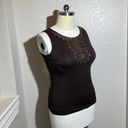 AB Studio | Brass Beaded Brown Tank Top Photo 9