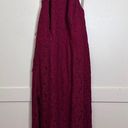 Fame and Partners NWT  Lace Halter Maxi Dress In Burgundy Red 18 Photo 2