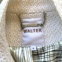 Walter Baker Walter Tweed Knit Wool Blend Ruched Snap Swing Blazer Jacket Ivory White Size 6 Photo 5