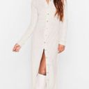 Nasty Gal Knit Button Down Midi Dress Photo 0