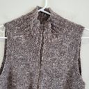 J.Jill  Marled Brown Knit Stand Collar Full Zip Wool Alpaca Sweater Vest Size M Photo 1