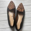 Gap  Women’s  Black and Animal Print Pointed Toe D’Orsay Ballet Flats Sz 7 Photo 7