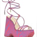 Jessica Simpson Damazy Ankle Wrap Lug Sole Platform Wedge Sandals Size 8.5 Photo 0