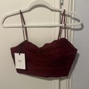 Revolve AJE. Crop Top In Burgundy  Photo 2