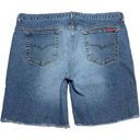 Guess  (32) Women's Y2K Blue Medium Wash Cut Off Bermuda Jean Shorts Denim Photo 21