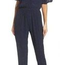 Nordstrom FRAICHE BY J  Cold Shoulder Jumpsuit In Navy M NEW Photo 0