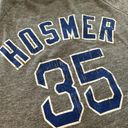 5th & Ocean  KC Royals Grey Ringer T Shirt Womens M Distressed Logo Hosmer #35 Photo 3