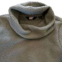 Lands’ End Aqua‎ Teal Cowl Neck Sherpa Pull Over Size Medium Blue Photo 3