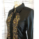 Coldwater Creek NWT  embroidery & sequence  black button down size XS Photo 7