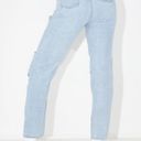 Pretty Little Thing Light Wash Distressed Straight Leg Jean Photo 1