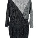 EXPRESS NWT  Womens Sequin Colorblock Long Sleeve Party Cocktail Dress Size L Photo 2