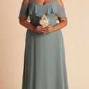 Birdy Grey  Bridesmaid Dress- Chiffon Sea Glass Convertible Dress Size Curve 1X Photo 1