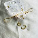 Free People 18K Itty Bitty Hoop Huggie Earrings With Gift Bag Photo 2