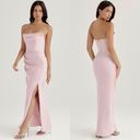 House Of CB NEW NWT  Adrienne Georgette Strapless Maxi Gown In Pink Quartz Photo 3