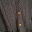 J.Jill  Chunky Cable Knit Button Front V Neck Cardigan Navy Size XL NWT Photo 1