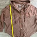 American Eagle  Big Hug Hooded Shacket Jacket Brown Button Down size L / XL Photo 8