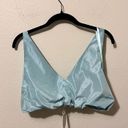 STAUD  NWT Twist Baby Blue Crop Top Size B Photo 4