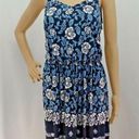 The Loft "" BLUE FLORAL TIE STRAPS BLOUSON DRESS SIZE: S NWT Photo 0