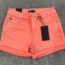 Dear John  American Classic Women's Coral Cuffed Jean Shorts Size 25 NWT Stretchy Photo 0