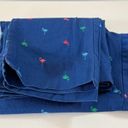 Talbots  Multi Color Flamingo Print Blue Capri Pants Size 8Petite Photo 5