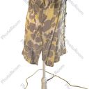 Coldwater Creek Pale Yellow Gray & White Floral Print Button Down Roll Up Sleeve Photo 5