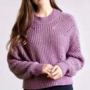 Elizabeth and James  Purple Shimmer Crewneck Sweater XS Photo 5