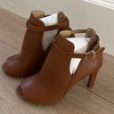 Michael Kors  Brown Lawson Open Toe Bootie NEW Size 10M Photo 3