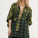 Free People  / We the Free You Wish Flannel Poncho Plaid Flannel size L Photo 0