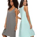 Felina Cotton Modal Stretch Sleep Dress 2-Pack Sz L Minty Charcoal Brand New Photo 0