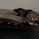 Stuart Weitzman  Brown Patent Leather Clog Sandals Women’s size 8.5 Photo 5