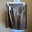 Old Navy faux leather brown mini high rise skirt | small P Photo 3