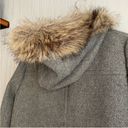 J.Crew  Mercantile Vail Faux Fur Gray Wool Parka Coat sz 6 Photo 9