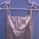 Zaful Silk Champagne Mini Slip Dress with Tie Straps Photo 2