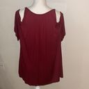 Top Girl La size women’s 1X open shoulder red with lace top Photo 4