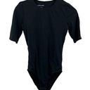 Everlane  Black Short Sleeve Bodysuit Small New Photo 0