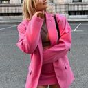 ZARA  Oversized Pink Tapered Waist Blazer Bloggers Favorite Size X-Small 4432/700 Photo 0