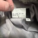 Dennis Basso gray faux fur coat Women’s M Photo 4