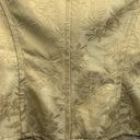 Style & Co  Jacquard Blazer Gold Size 10P One Button Flap Pockets Single Breasted Photo 4