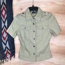 DKNY  Jeans Military Green Button Front Shirt Photo 0