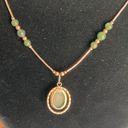 GF Jade pendant necklace marked 1/20 12K  SORRENTO Photo 6