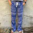 Blue and white  beach pants, low waisted beach pants, Roxy linen pants Photo 8