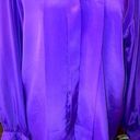 American Vintage Vintage women’s size 14 purple long sleeve button up blouse Photo 0