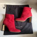 Rag and Bone Red Suede Ankle Boots Photo 0