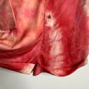 Plush Tie Dye Button Front Shorts Romper Pink Back Pocket Boho Retro Sz Sm NWT Photo 6