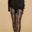 Spanx  Faux Leather Leopard Shine Legging Pants Shapewear Animal Print Size 1X Photo 6